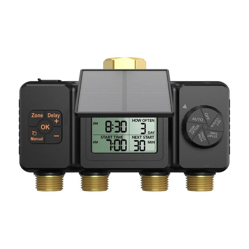 Smart Garden Tap - ABYN-Solar Irrigatietimer Automatisch irrigatiesysteem 4-zone slimme