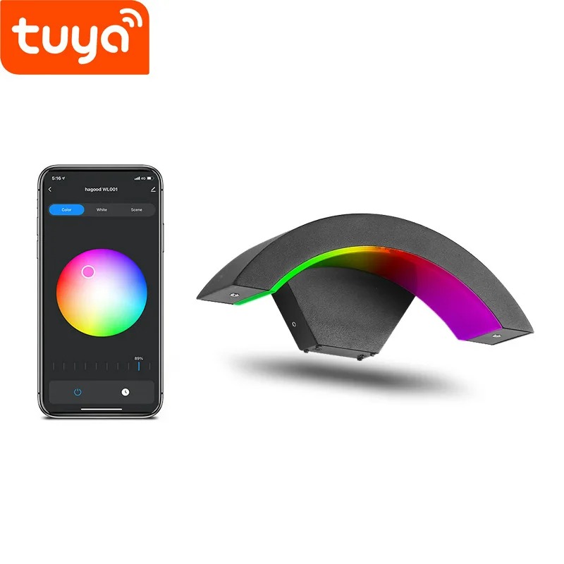 Smart Zigbee Garden Light - Tuya Smart WiFi/ZigBee wandlamp, dimbaar kleurveranderend