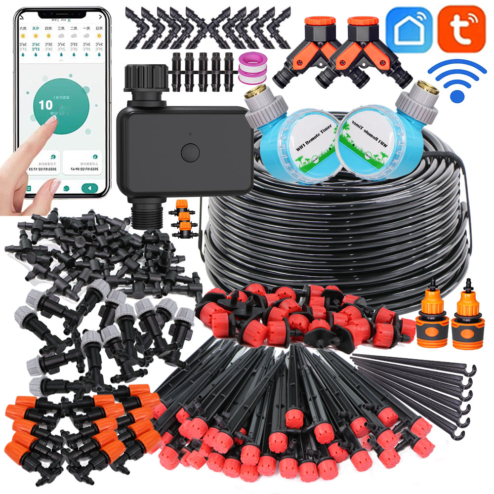 Smart Garden Irrigation System - 30-50M Slim Tuinbewateringssysteem Verstelbare Druppelaar Misting