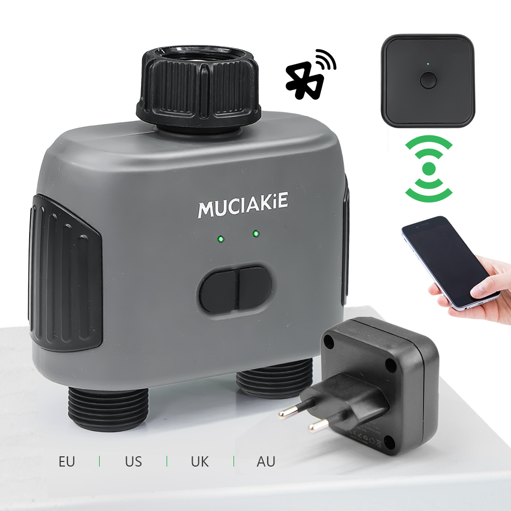 Smart Garden Uk - Wifi/Bluetooth-compatibiliteit 2-weg slimme besproeiingstimer met gateway
