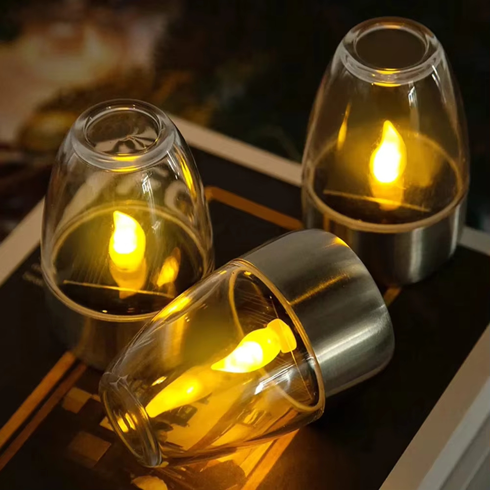 Smart Garden Ornaments - LED roestvrijstalen zonne-kaarsverlichting buitenterras tuin zonne-lamp