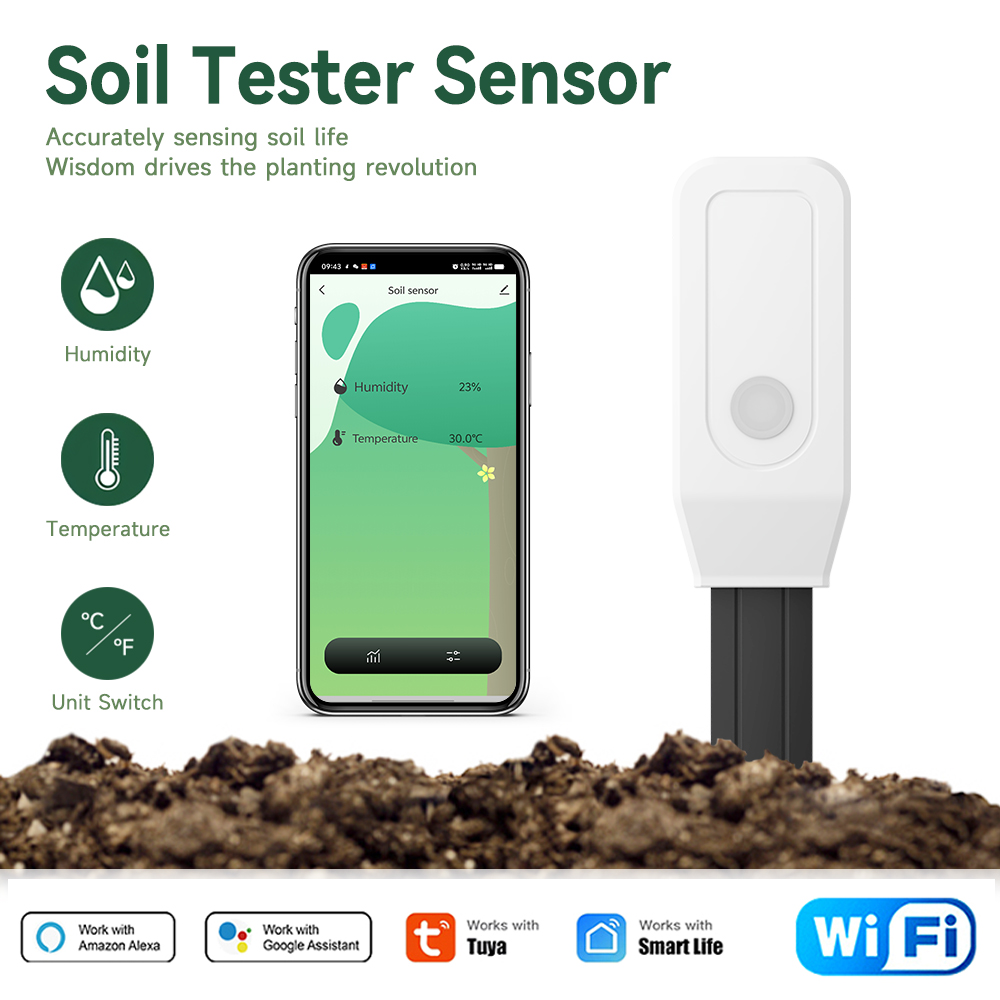 Smart Garden Sensors - Tuya Smart WiFi Bodemtester Temperatuur- en
