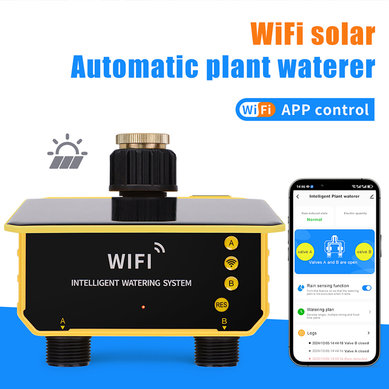 Smart Garden Irrigation System - WiFi 1/2 Outlets Solar Irrigatie Timer