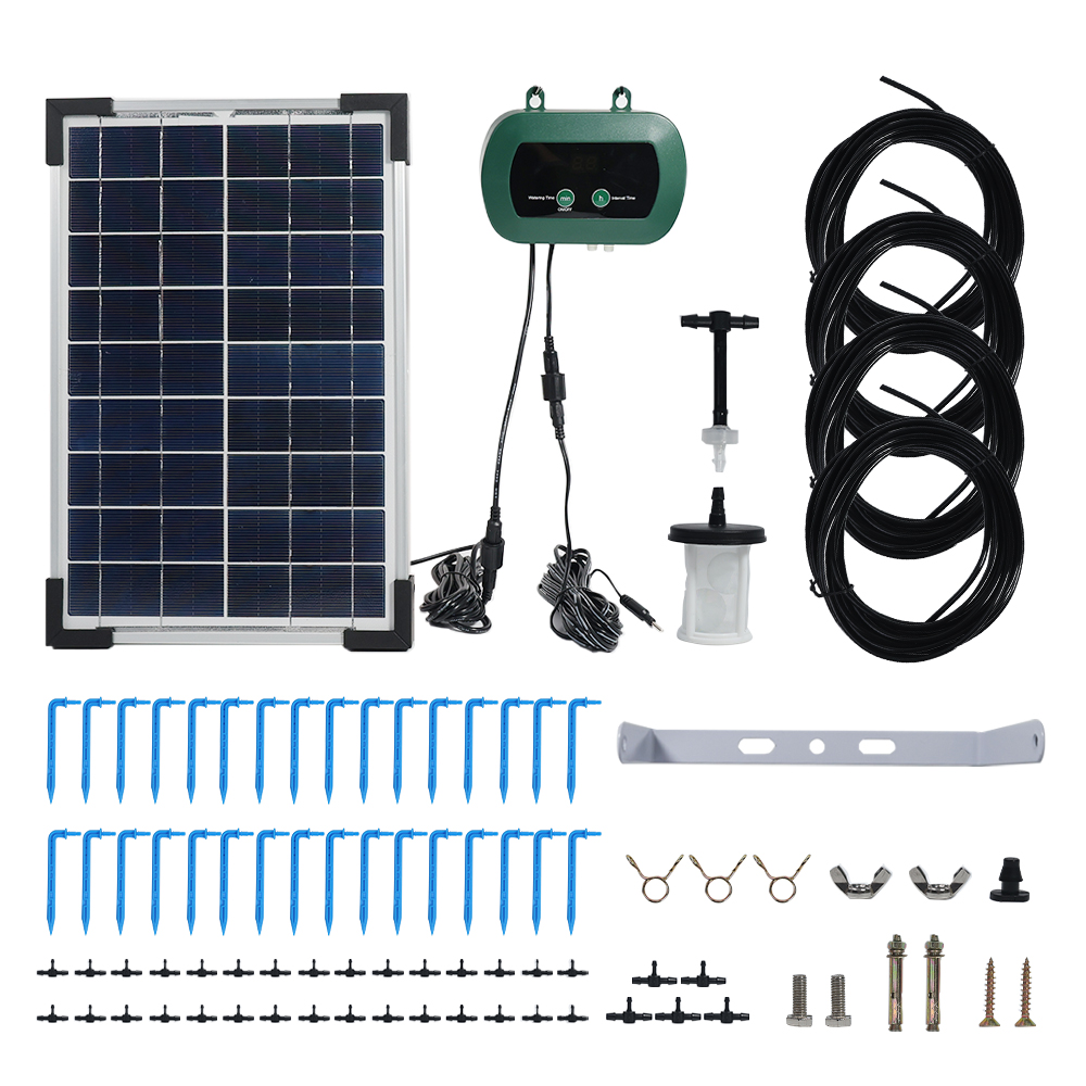 Smart Garden Irrigation System - Zonne-hydroponics apparatuur micro-druppelpompen tuin kas irrigatiesysteem