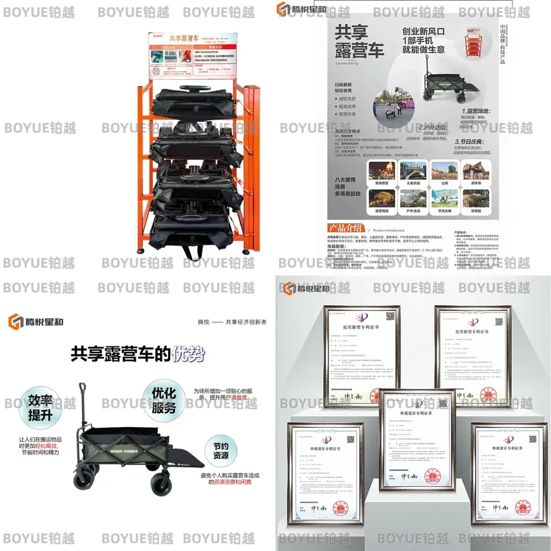 Smart Garden Cart - Draagbare opvouwbare campingwagen met slim slot,