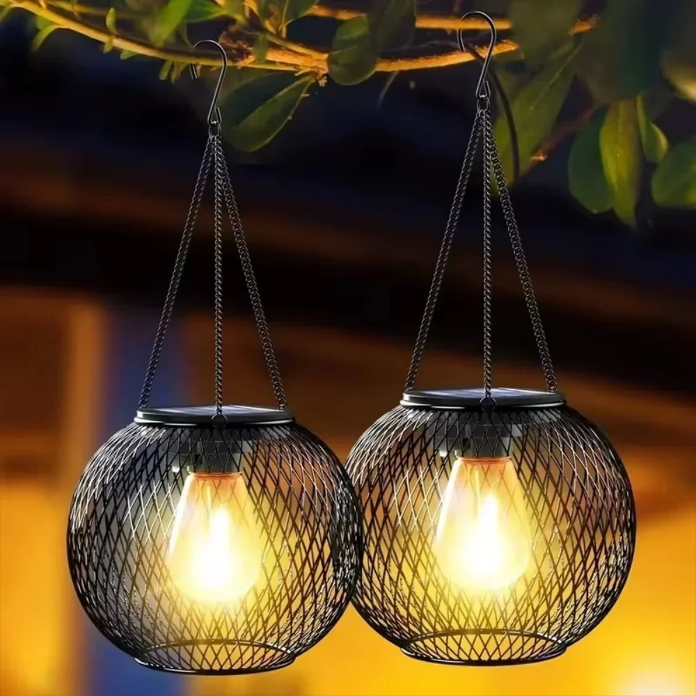 Smart Garden Ornaments - Zonne-lantaarn van ijzer, buiten, bolvormig, hangend,
