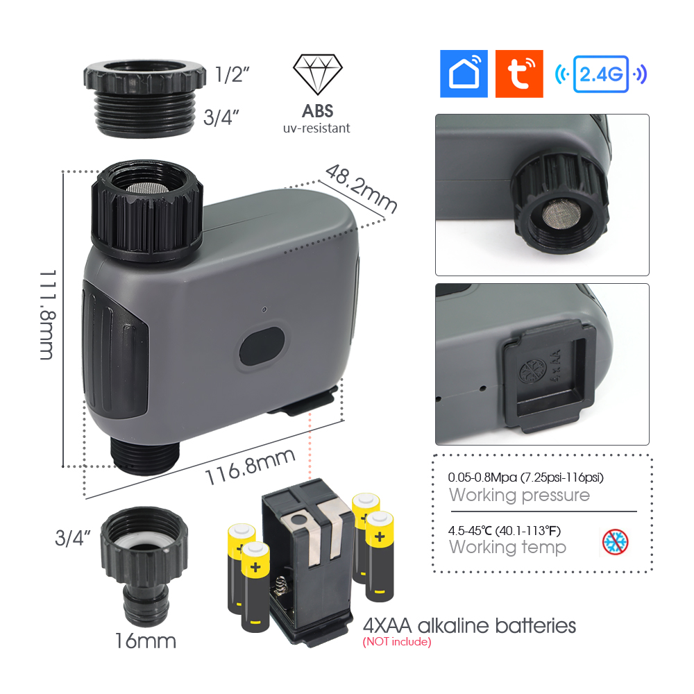 Tuya Smart Wifi Timer Vernevel - Smart Garden Irrigation System recensie en prijs