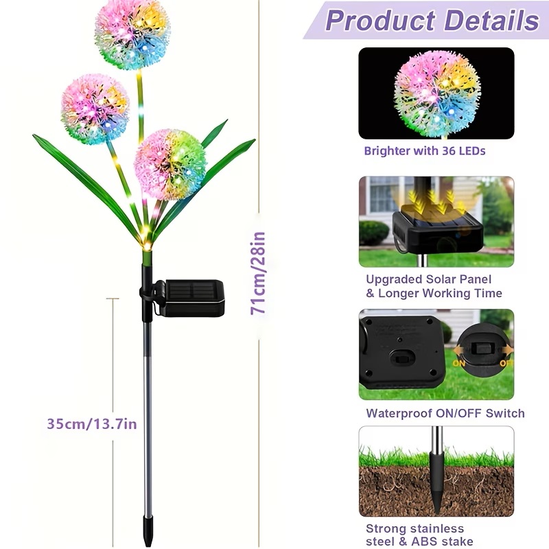 4-delige 3-kopige zonne-LED-pa - Smart Garden Ornaments recensie en prijs
