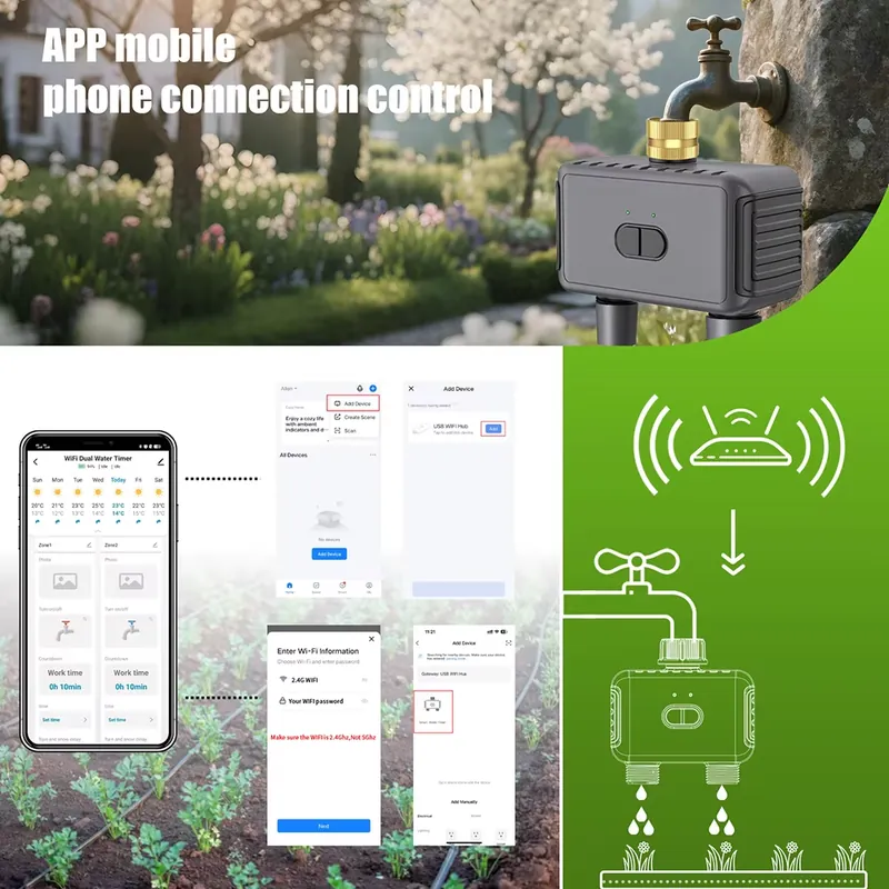 WAP01 WiFi APP Besturing Dubbe - Smart Garden Irrigation System recensie en prijs