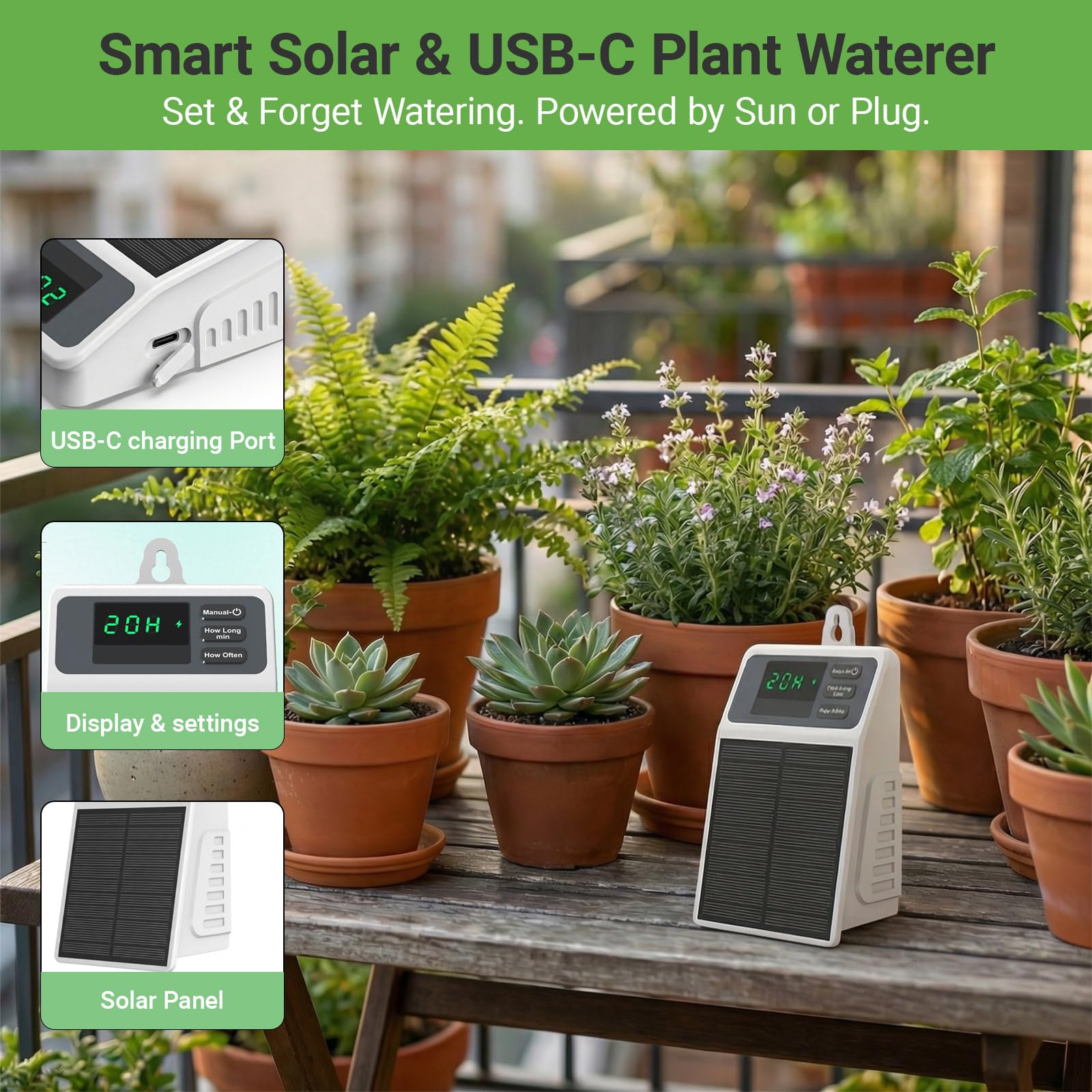 Verbeterd zonne-energie druppe - Smart Garden Technology recensie en prijs