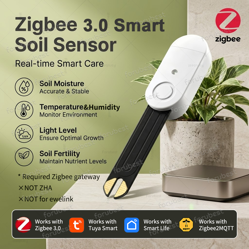 Slimme ZigBee Bodemvochtsensor - Smart Zigbee Garden Light recensie en prijs