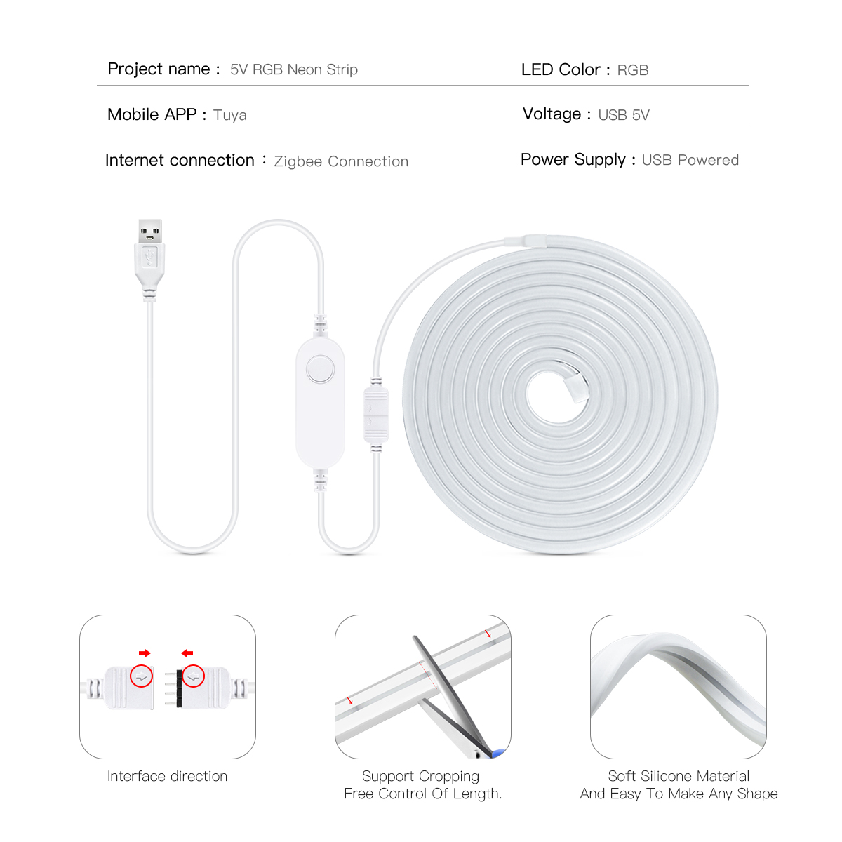Zigbee Smart lamp Neon LED Str - Smart Zigbee Garden Light recensie en prijs