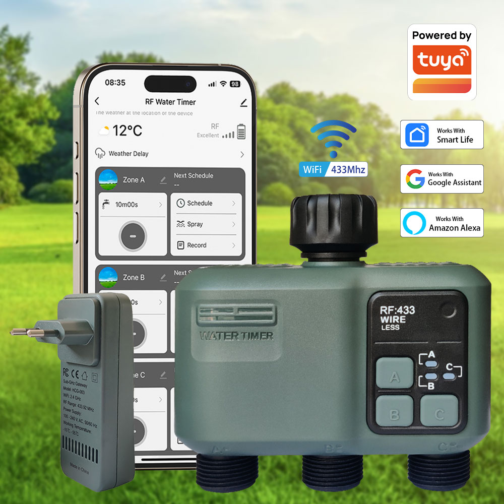 Tuya Wifi+RF433 3-uitlaat wate - Smart Garden Irrigation recensie en prijs